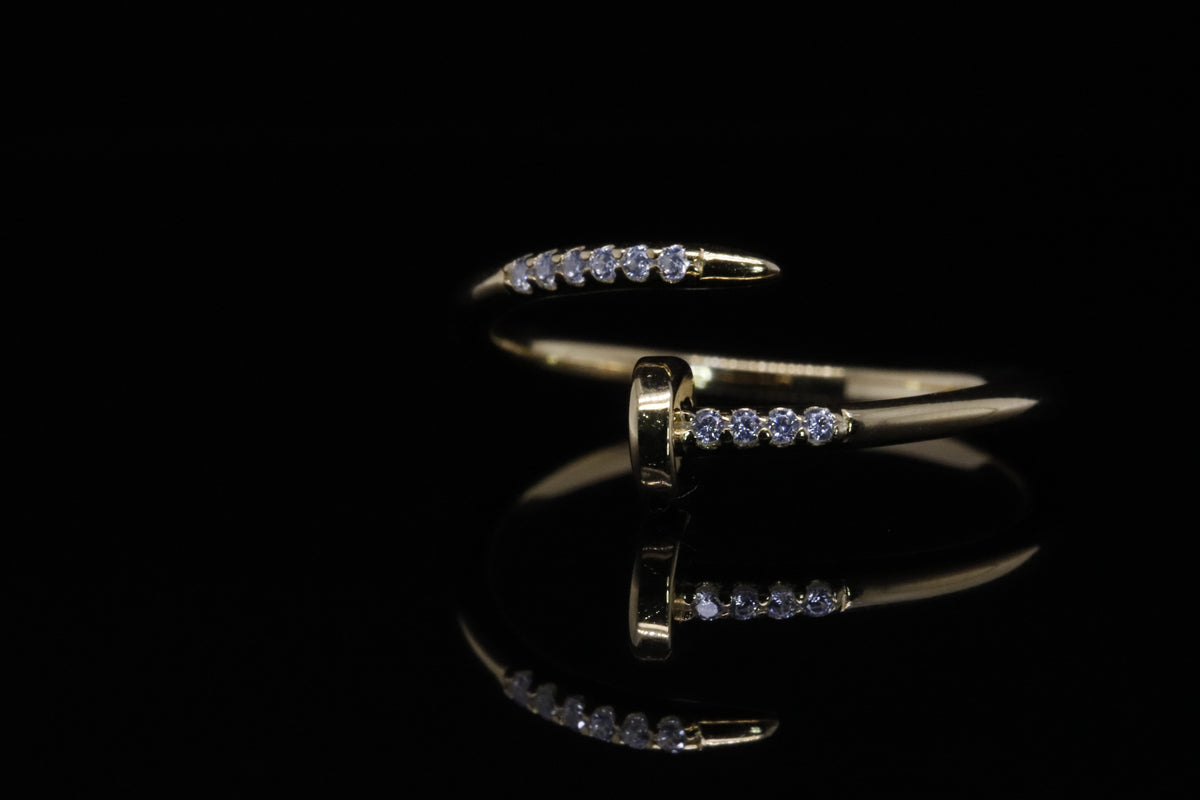 Tala Gold Nail Ring | خاتم تالا ذهبي