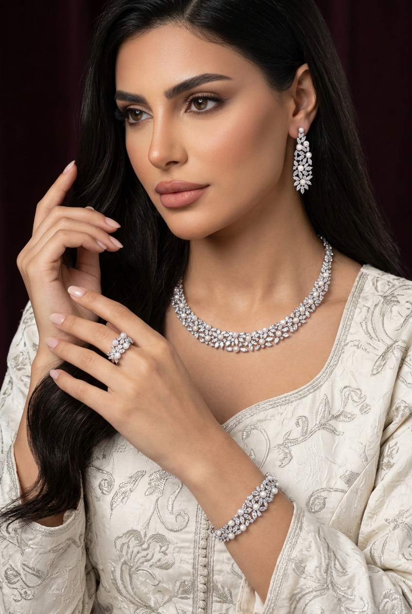 Ivory Bloom Pearl Set