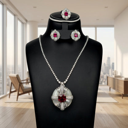 طقم ألين الفاخر - Aleen Luxury Set فضة 925
