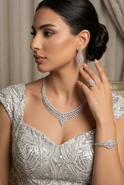 طقم نور الفاخر - Nour Luxury Set فضة 925