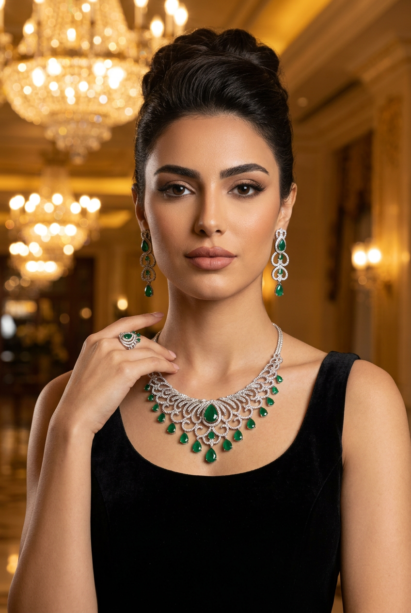 طقم لجين الفاخر - Lujain Luxury Set فضة 925