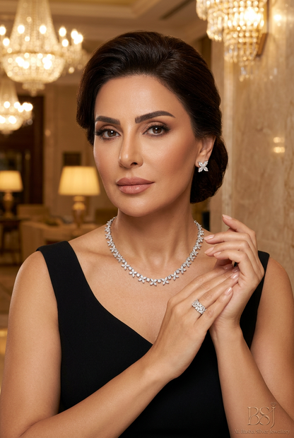 طقم سيلين الفاخر - Celine Luxury Set فضة 925