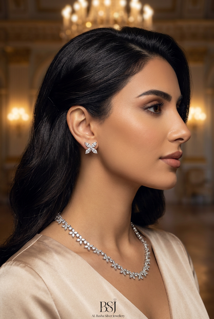 طقم سيلين الفاخر - Celine Luxury Set فضة 925