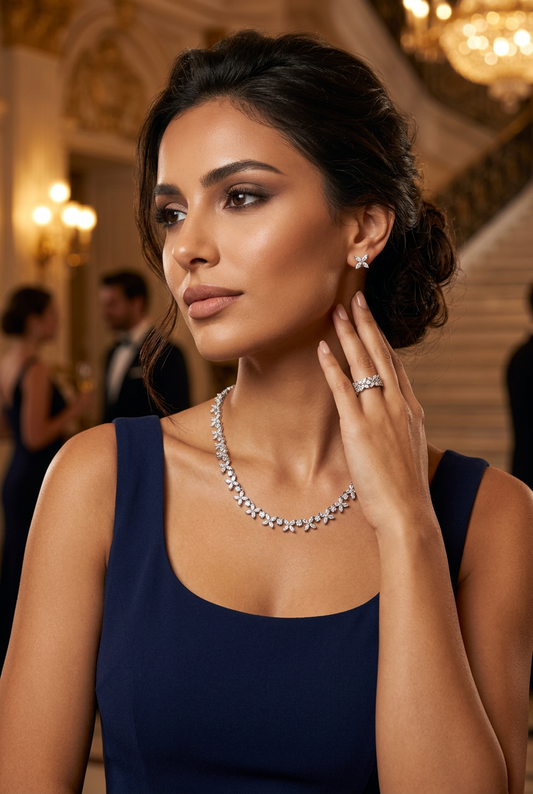 طقم سيلين الفاخر - Celine Luxury Set فضة 925