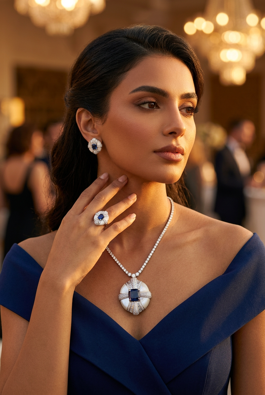 طقم تالين الفاخر - Taleen Luxury Set فضة 925