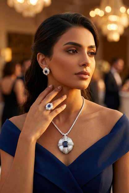 طقم تالين الفاخر - Taleen Luxury Set فضة 925