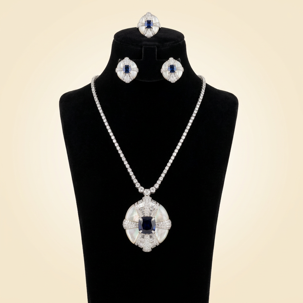 طقم تالين الفاخر - Taleen Luxury Set فضة 925