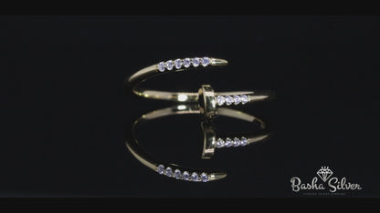 Tala Gold Nail Ring | خاتم تالا ذهبي