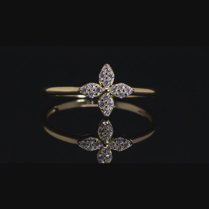 Sama Gold Clover Ring | خاتم سما ذهبي