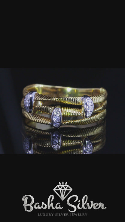 Anello bagliori ovali - Twist
