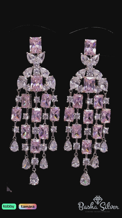 Pink Diamonds Earrings